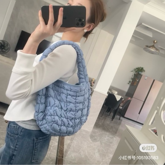 COS Mini Quilted Bag - Blue - Picture 3 of 6